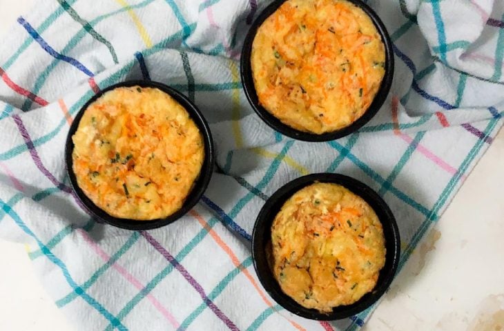 Suflê de claras com cenoura