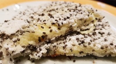 Tapioca com chia e queijo