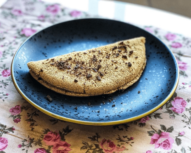 Tapioca de café com doce de leite