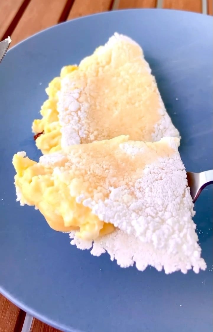 Tapioca de queijo com ovo