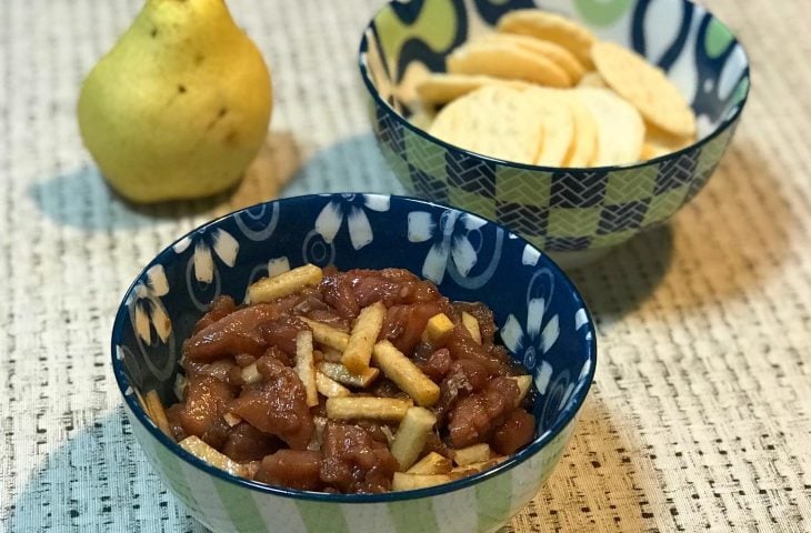Tartar de atum com pera