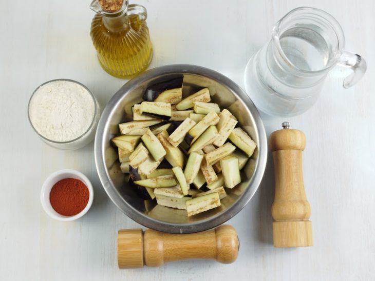 Ingredientes reunidos para o preparo da receita.