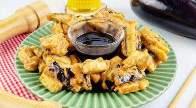 Tempurá de berinjela