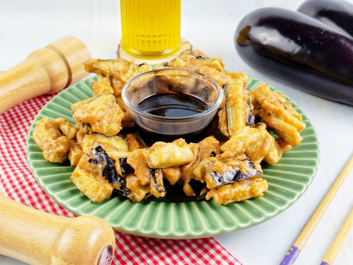 Tempurá de berinjela