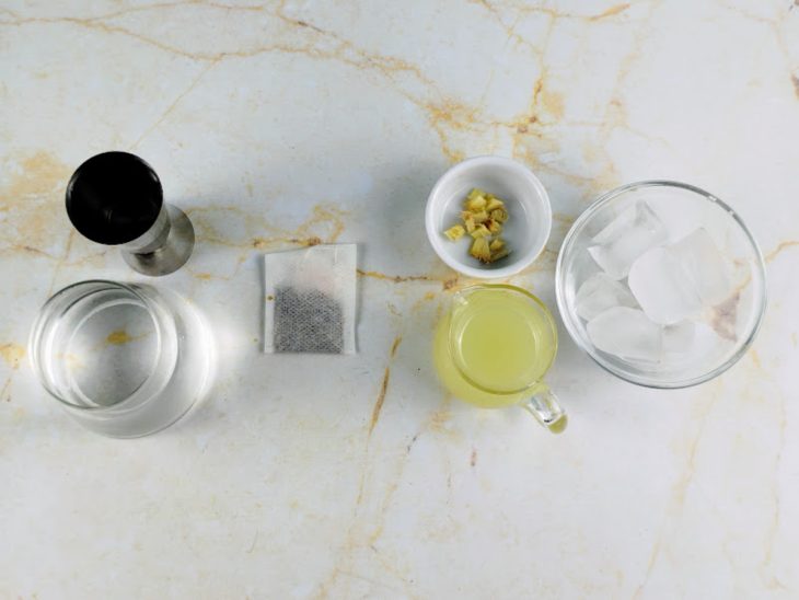 Ingredientes reunidos para o preparo da receita.