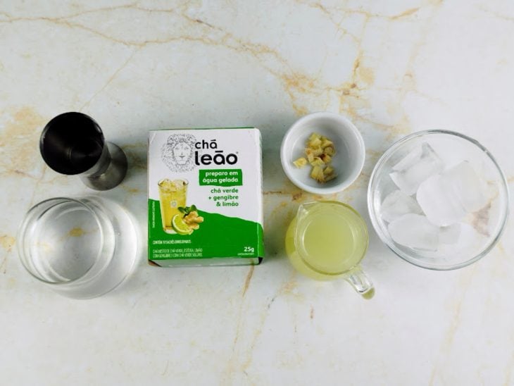Ingredientes reunidos para o preparo da receita.