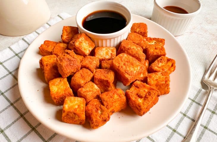 Tofu crocante na air fryer