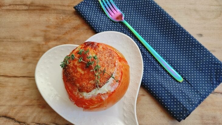 Tomates recheados com creme de queijo - Passo a Passo