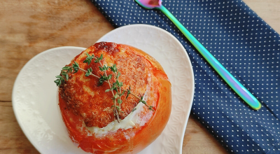 Tomates recheados com creme de queijo