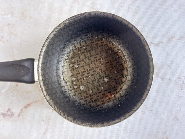 Banha na frigideira.