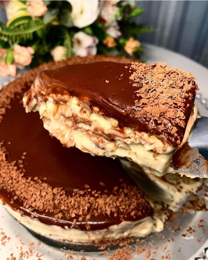 Torta alemã de chocolate com café