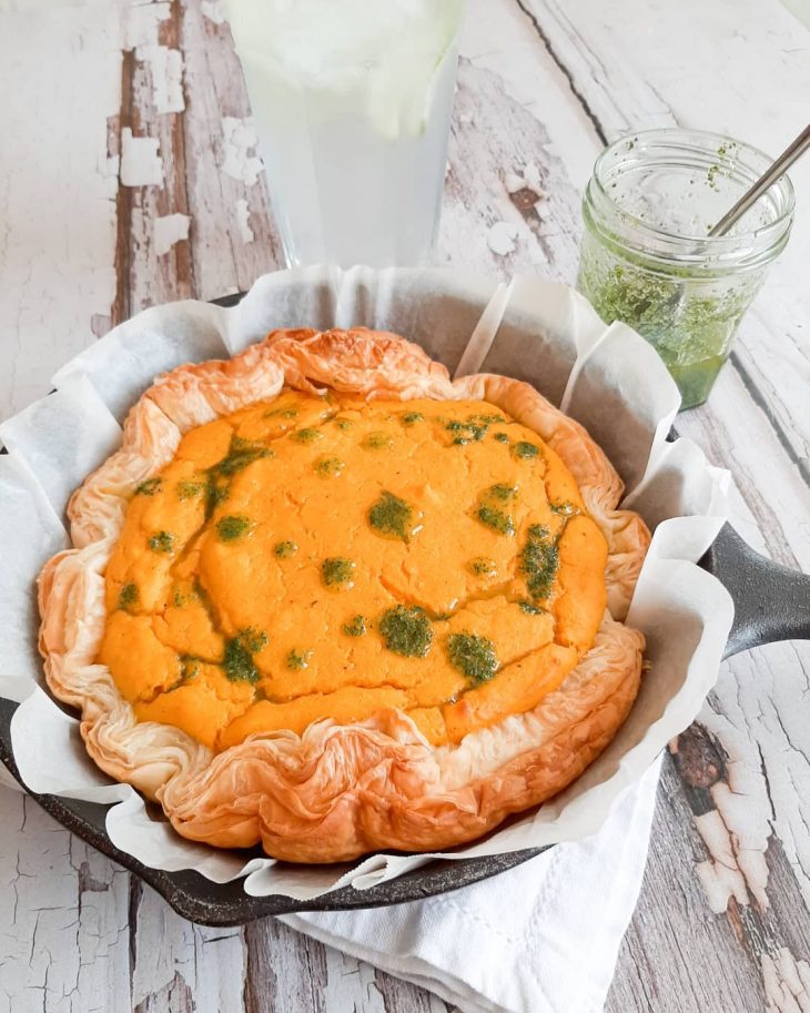 Torta de abóbora com gorgonzola