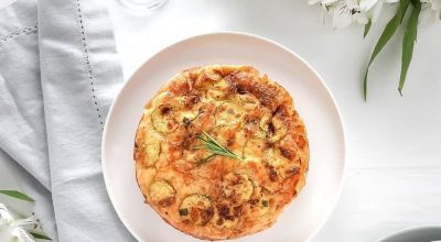 Torta de abobrinha com parmesão