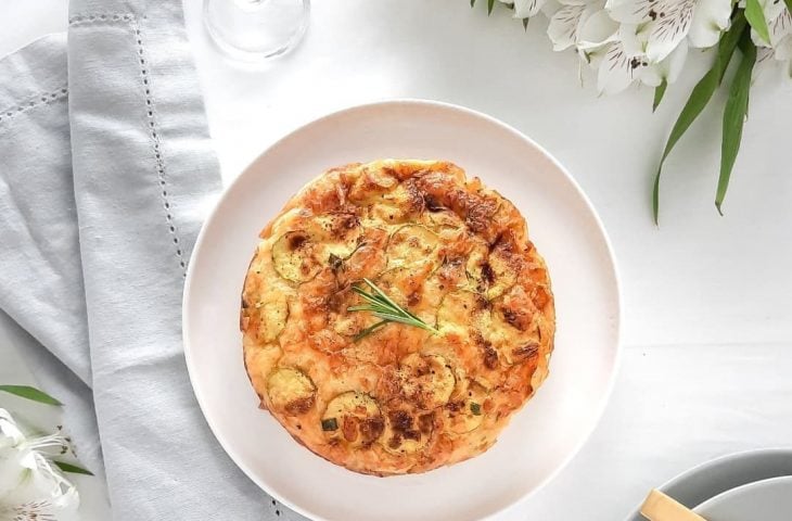 Torta de abobrinha com parmesão