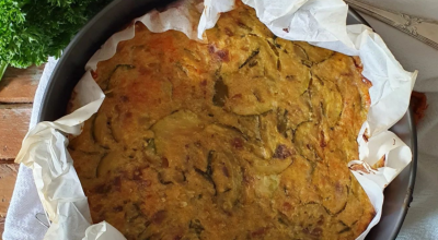 Torta de abobrinha com provolone