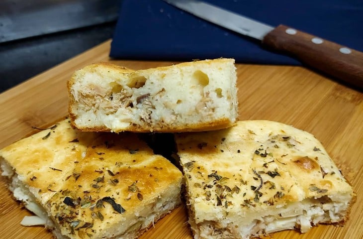 Torta de atum com palmito