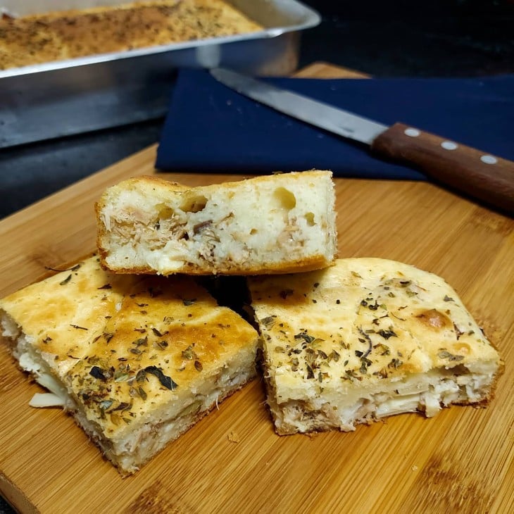 Torta de atum com palmito