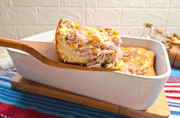 Torta de atum de liquidificador