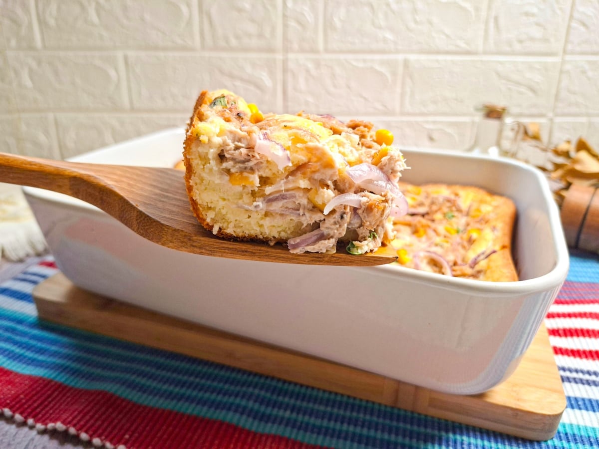 Torta de atum de liquidificador