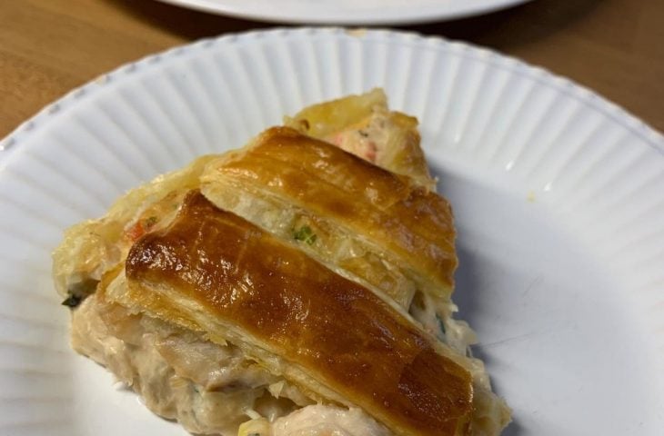 Torta de bacalhau e camarão