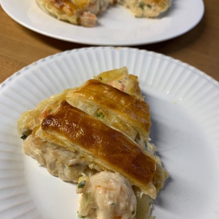 Torta de bacalhau e camarão