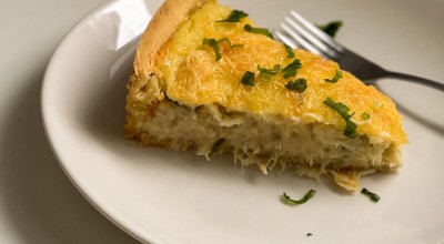 Torta de bacalhau e palmito