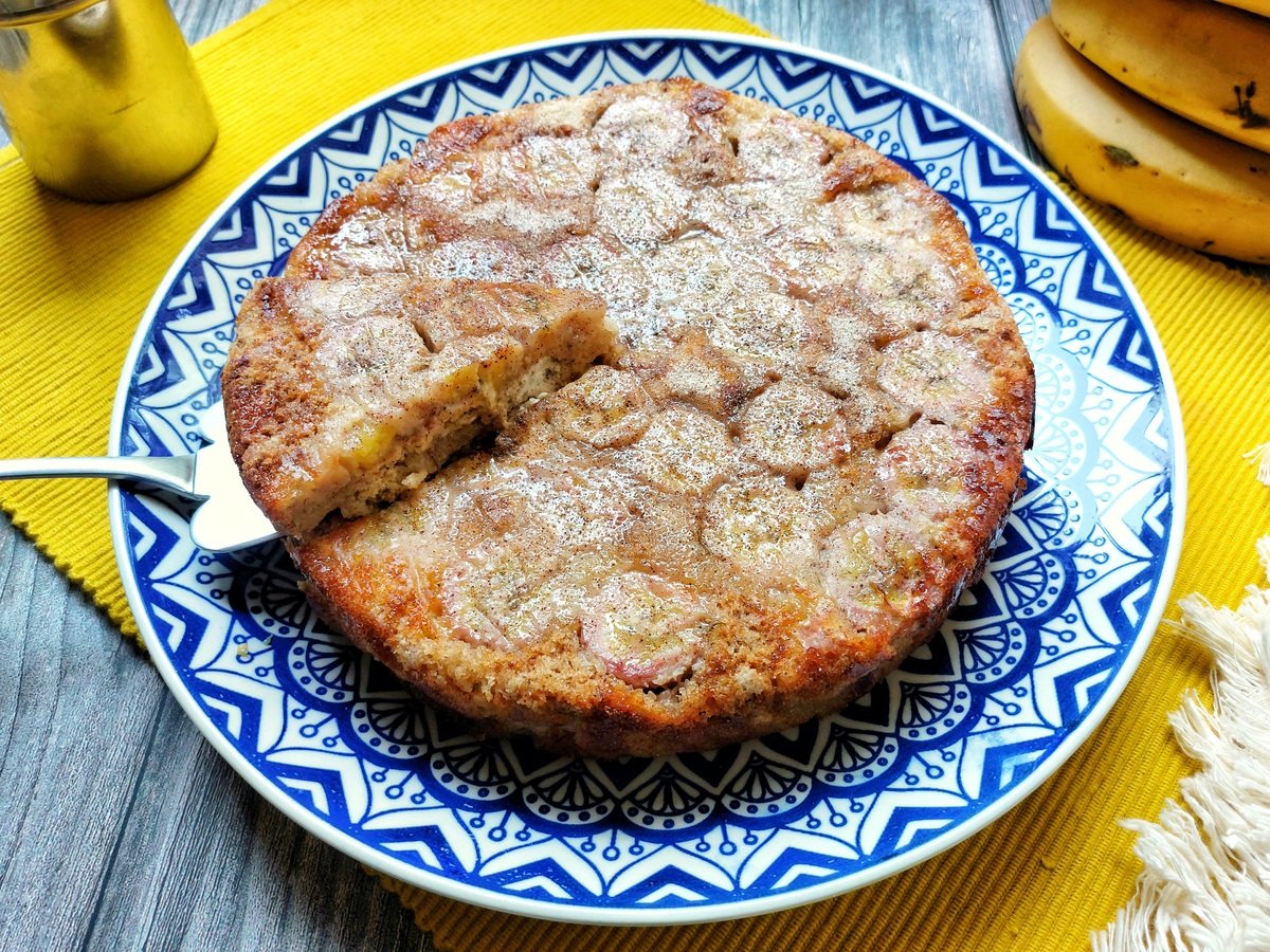 Torta de banana e aveia fácil