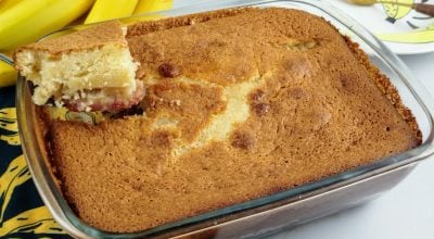 Torta de banana no liquidificador