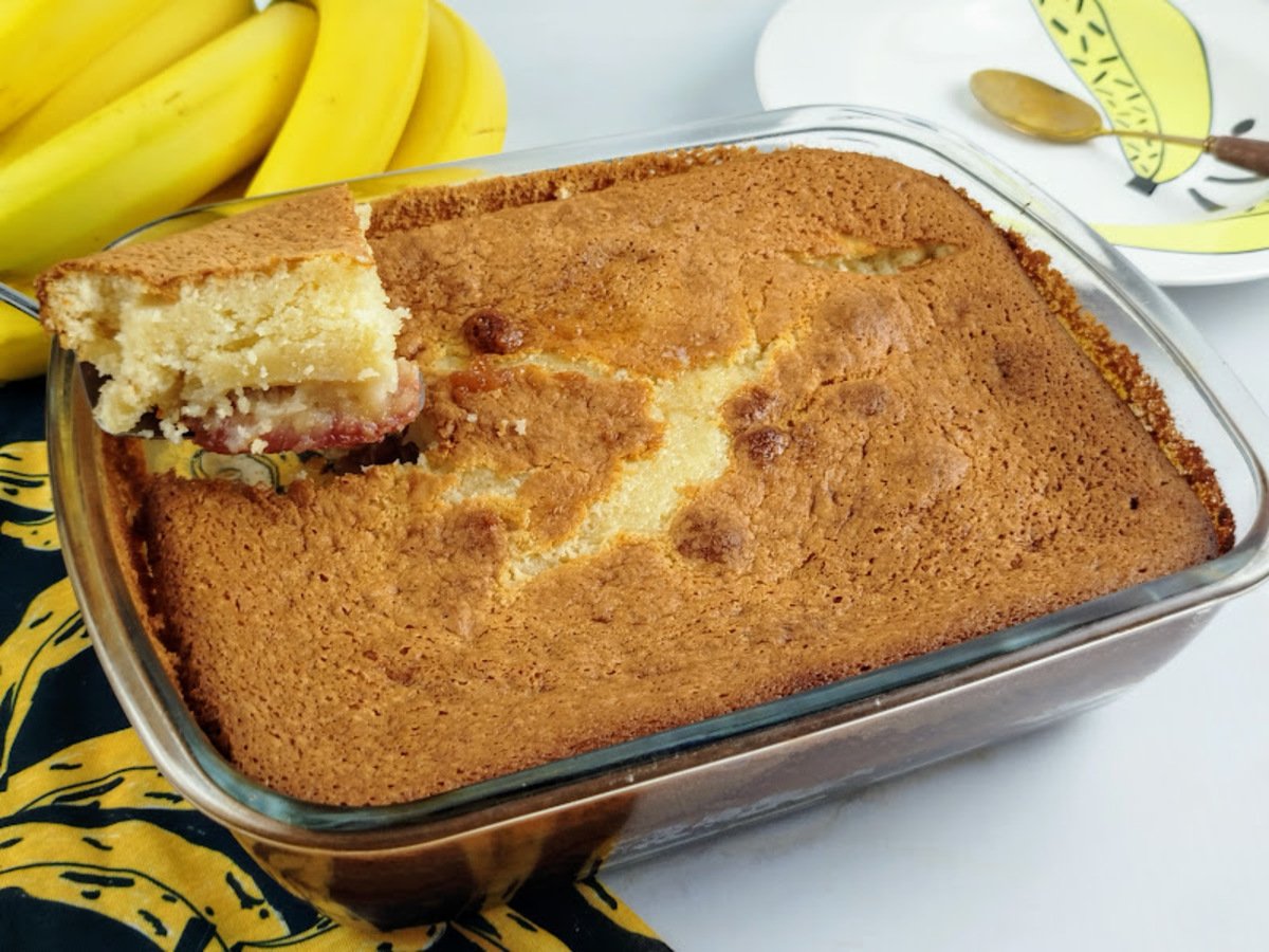 Torta de banana no liquidificador