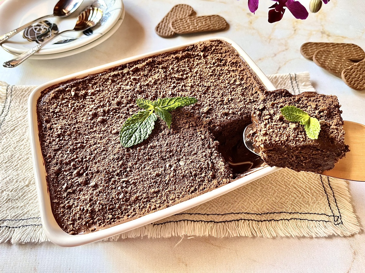 Torta de bolacha de chocolate