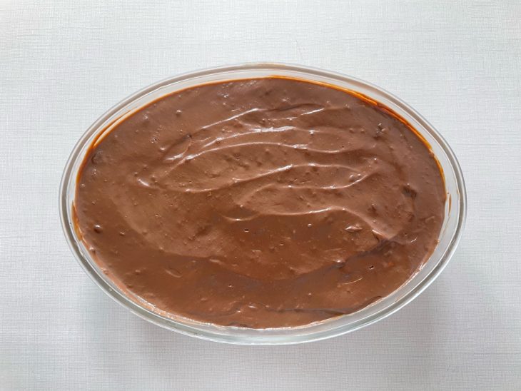 Travessa saída do freezer, após o tempo recomendado.