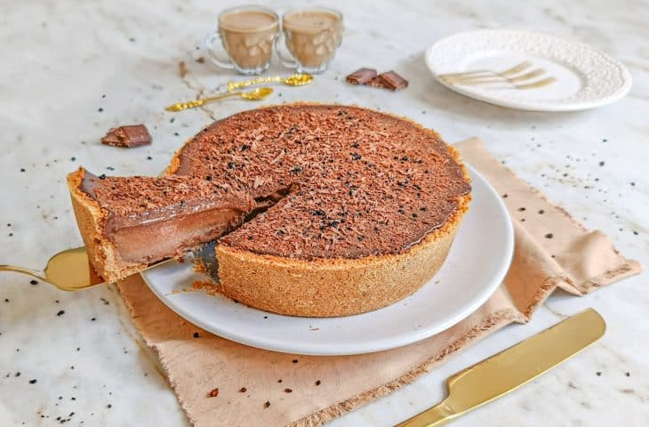 Torta de café com chocolate