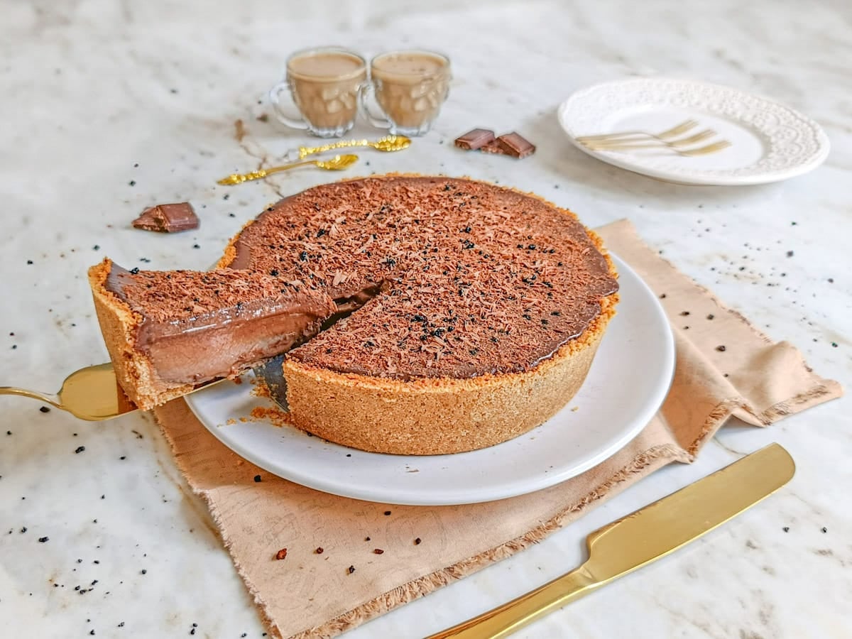 Torta de café com chocolate