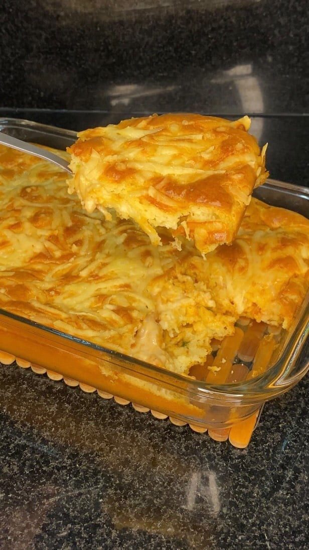 Torta de camarão cremosa