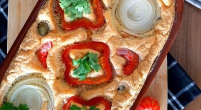 Torta de camarão seco