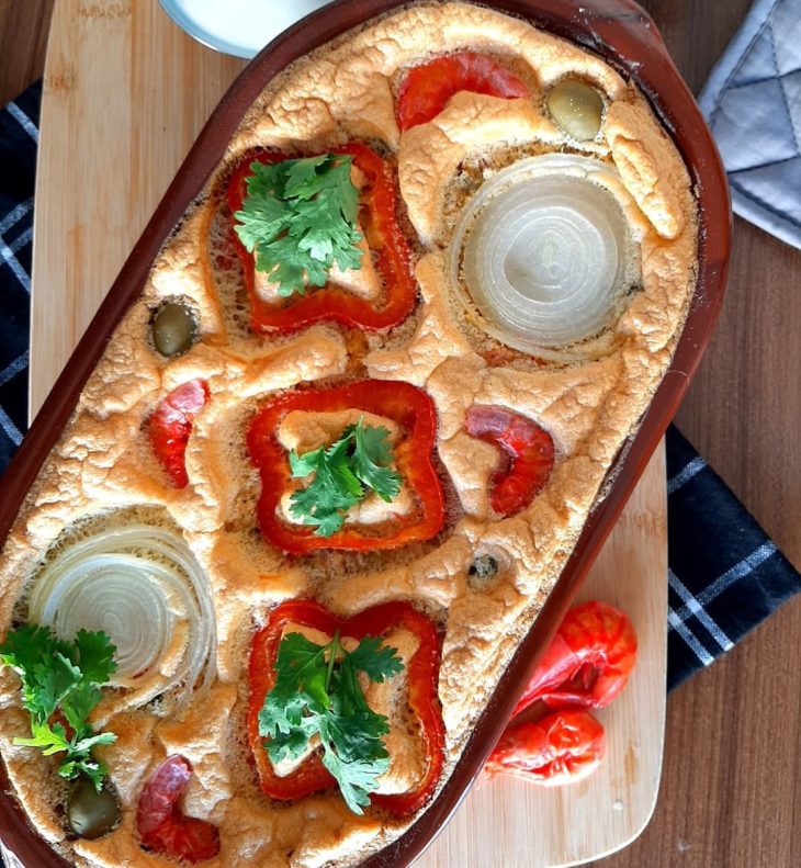 Torta de camarão seco