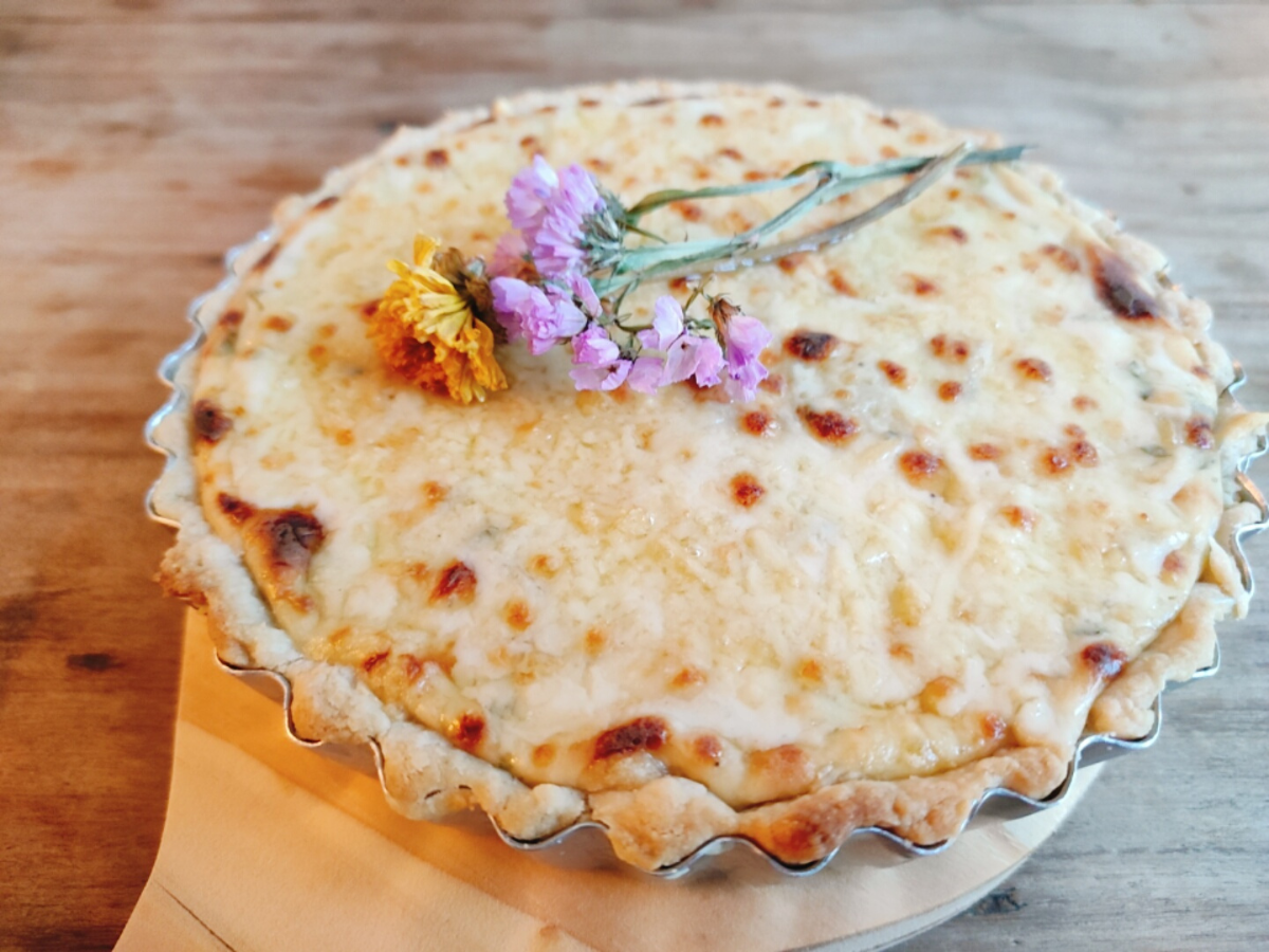 Torta de cebola cremosa