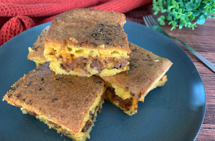 Torta de cenoura com carne moída