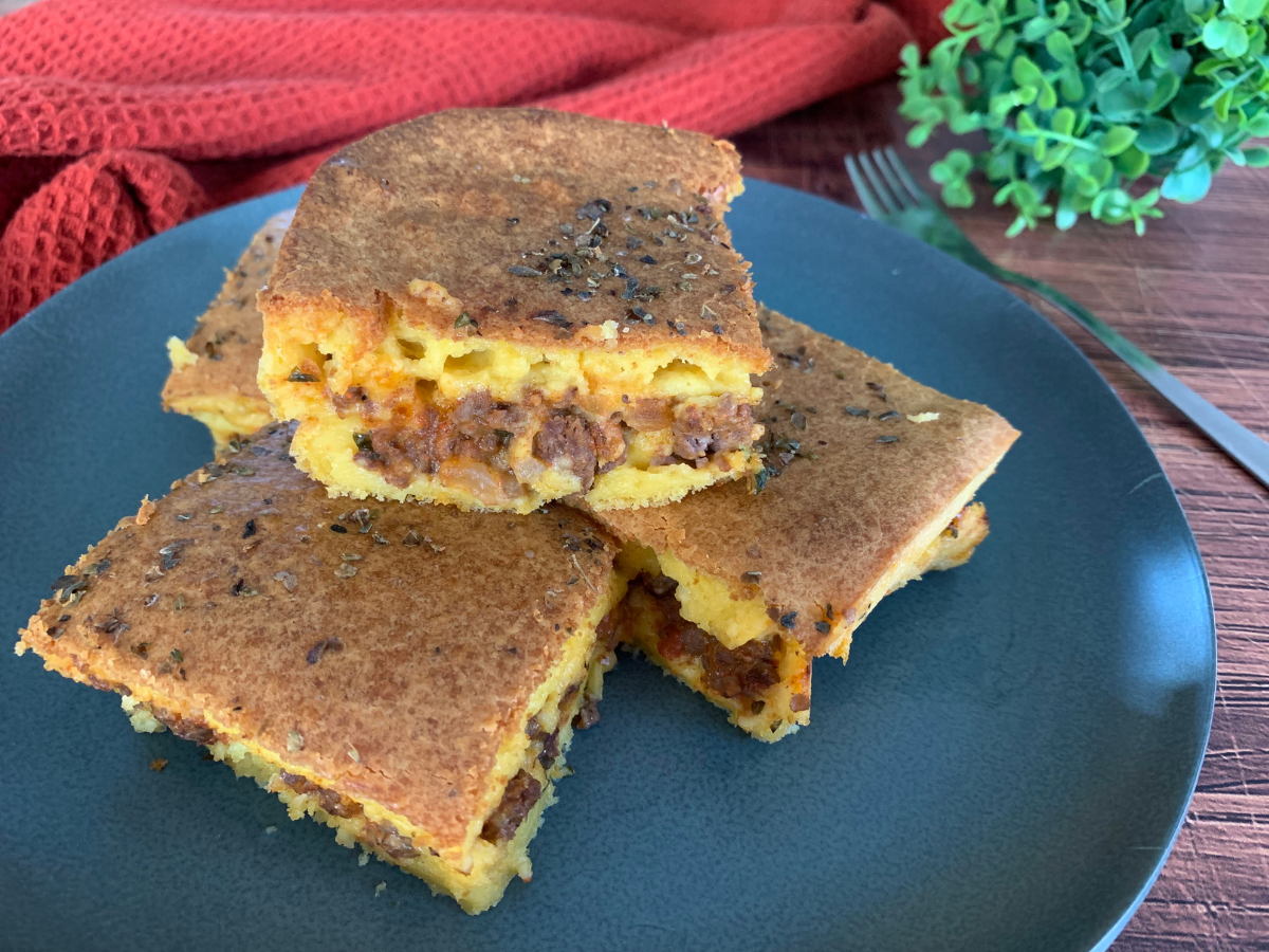 Torta de cenoura com carne moída