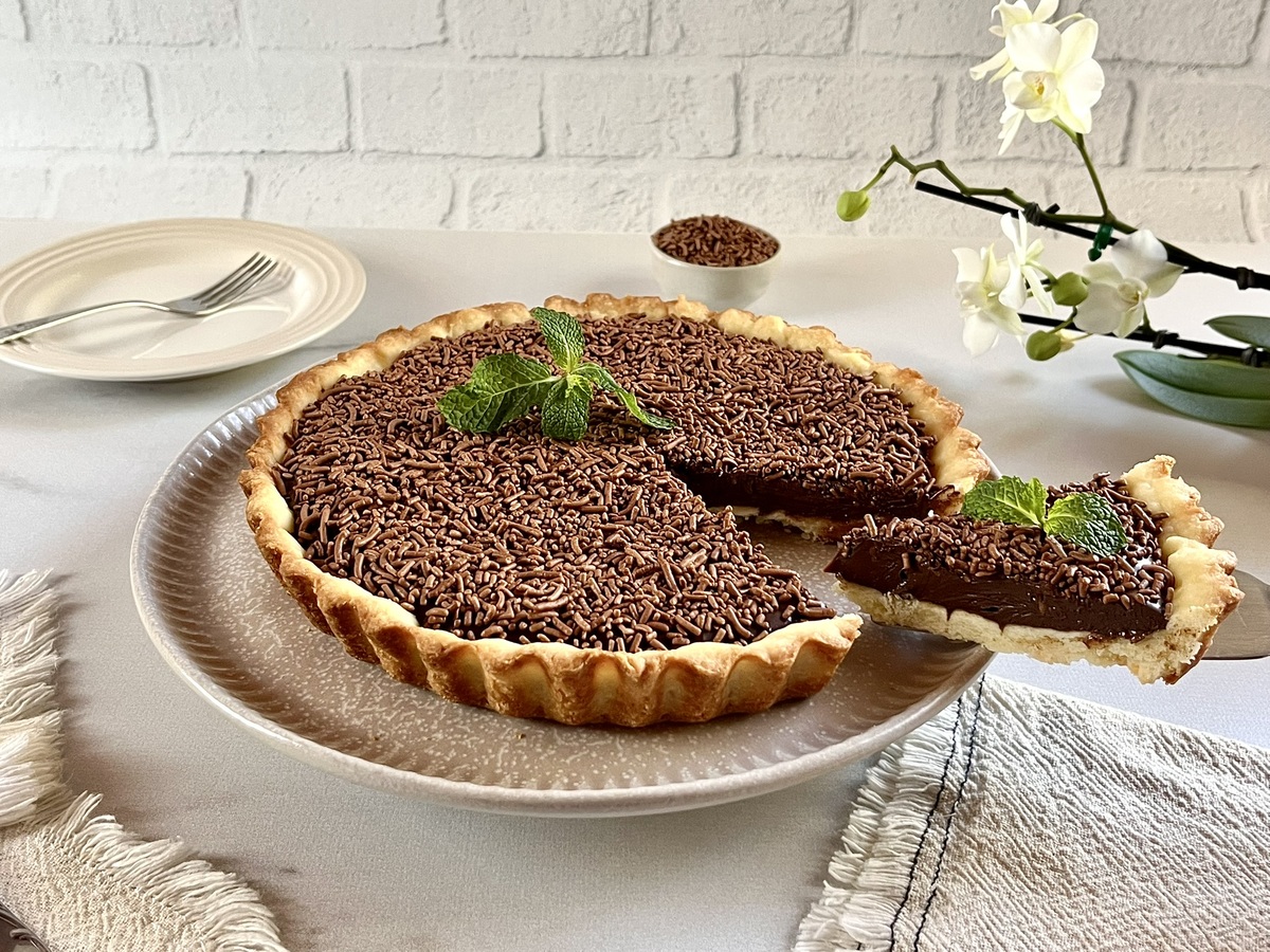Torta de chocolate simples