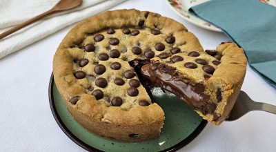 Torta de cookie com recheio de Nutella