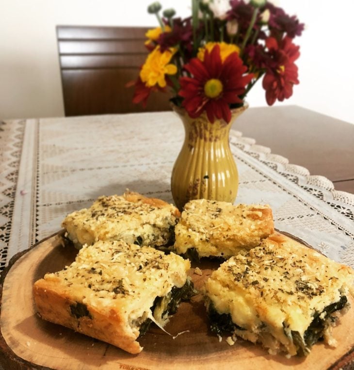 Torta de escarola sem gluten