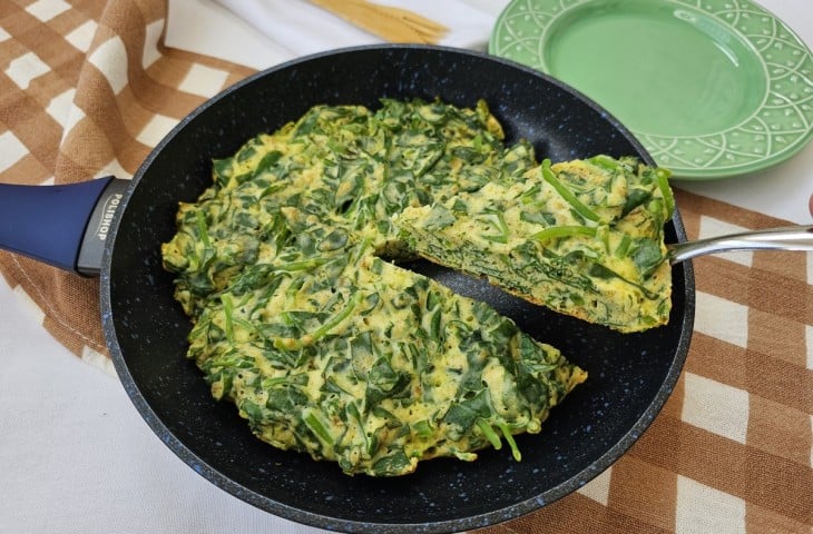 Torta de espinafre de frigideira