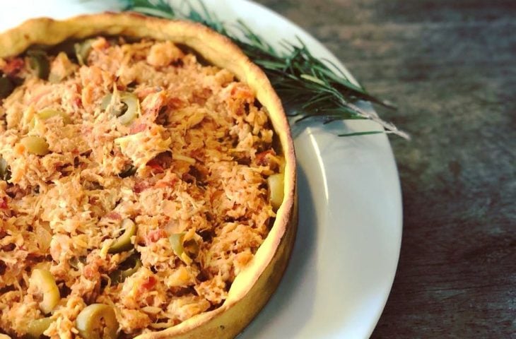 Torta de frango com batata-doce