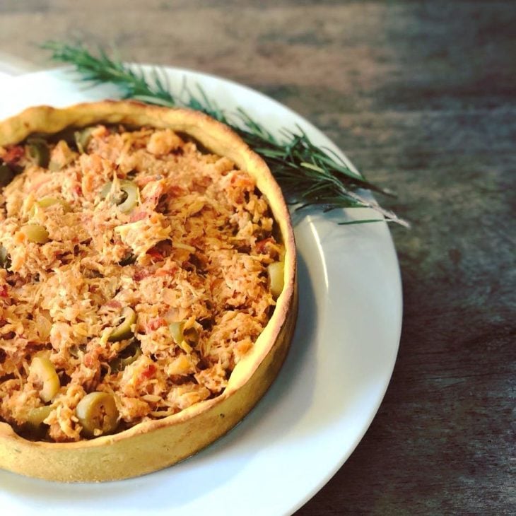 Torta de frango com batata-doce