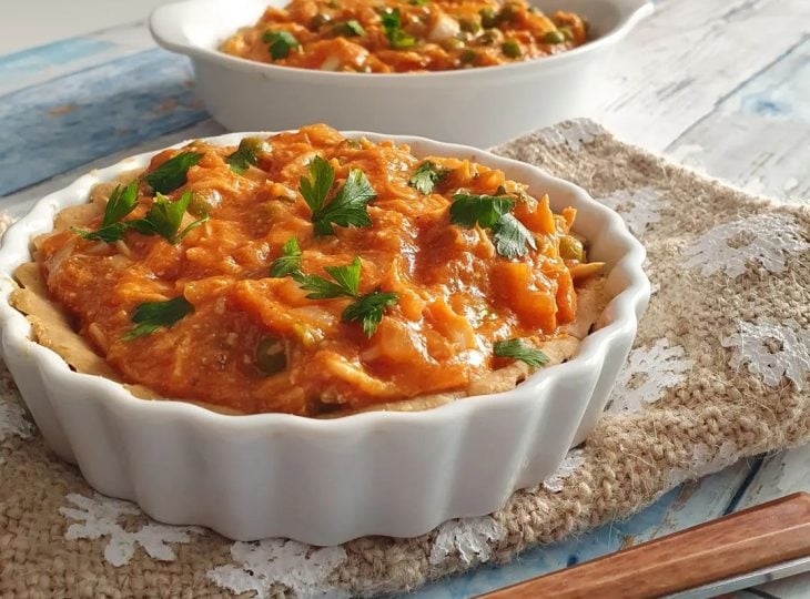 Torta de frango com palmito