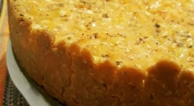Torta de frango com palmito sem glúten
