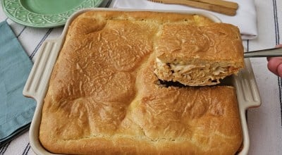 Torta de frango com requeijão