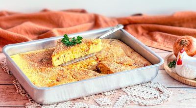 Torta de frango cremosa com requeijão