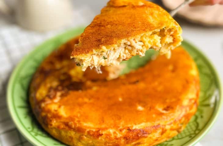Torta de frango de frigideira rápida